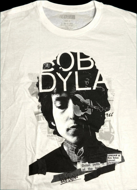 Bob Dylan White NOS Adult XL T-Shirt by Barking Irons