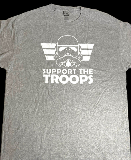 "Support the Troops" (Republic) NOS Adult XL Gray T-Shirt by Gildan