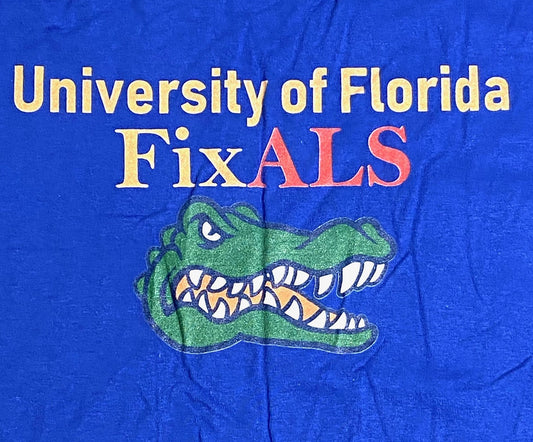 University of Florida "Fix ALS" NOS Adult XL Blue T-Shirt by Hanes