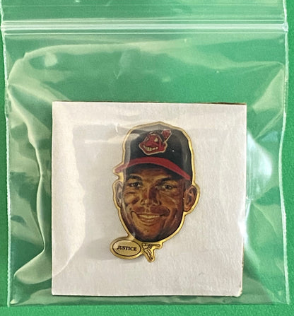 1999 David Justice MLB Cleveland Indians Pin by Pinhead Promotions LLC