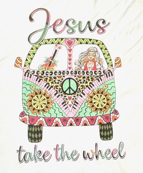 "Jesus, Take The Wheel" Adult XL White NOS T-Shirt