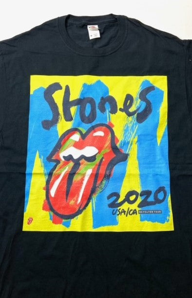 "Rolling Stones 2020 No Filter" Adult Medium NOS Black T-Shirt