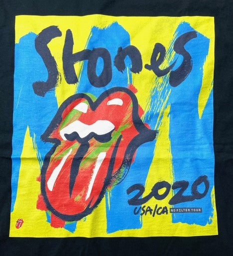 "Rolling Stones 2020 No Filter" Adult Medium NOS Black T-Shirt