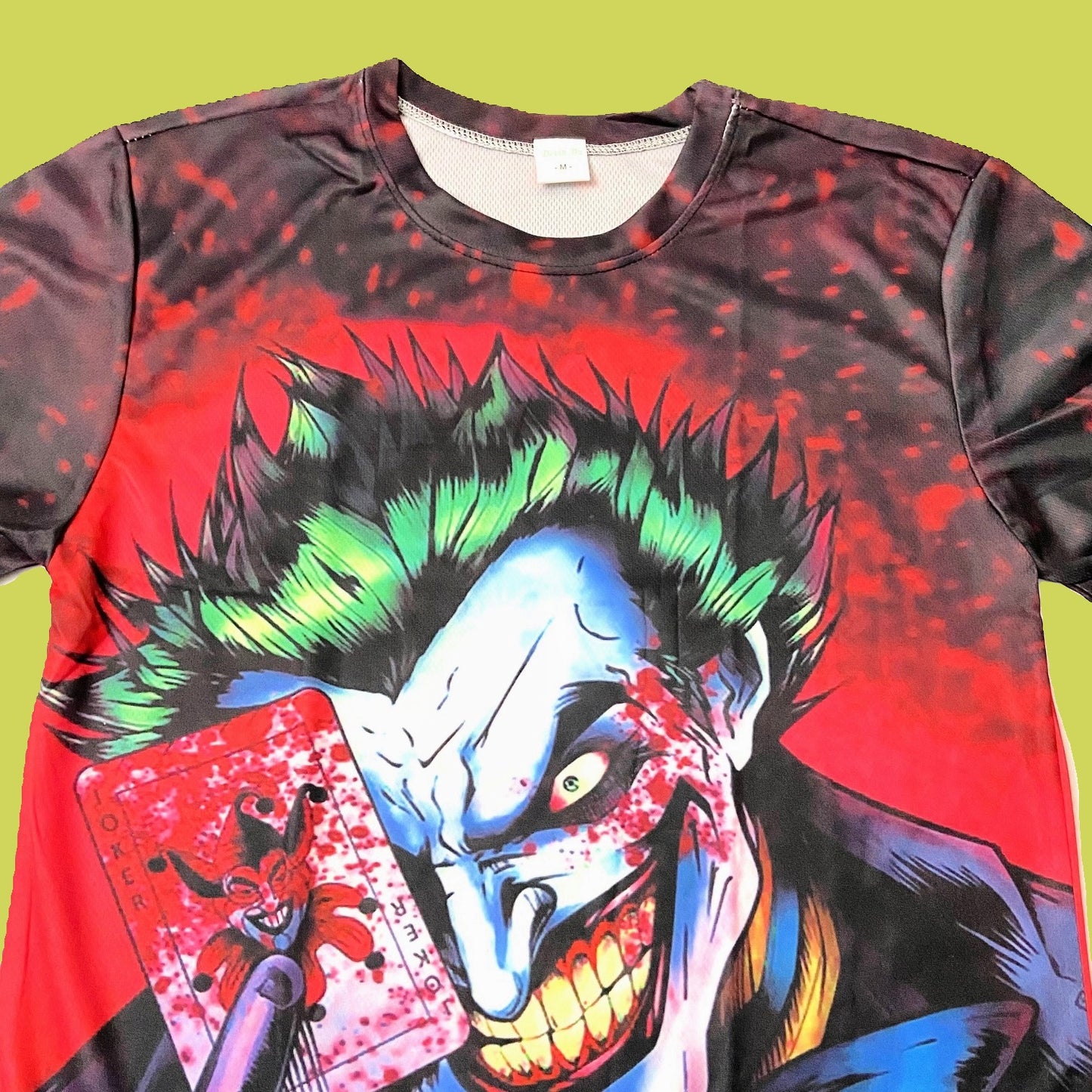 The Joker Adult Black NOS Polyester T-Shirt Size Med-4XL