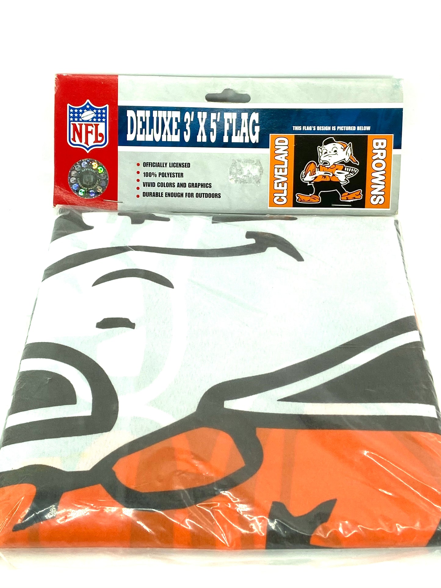 Cleveland Browns Vintage 1999 NFL 3'x5' "Brownie" Flag by Fremont Die