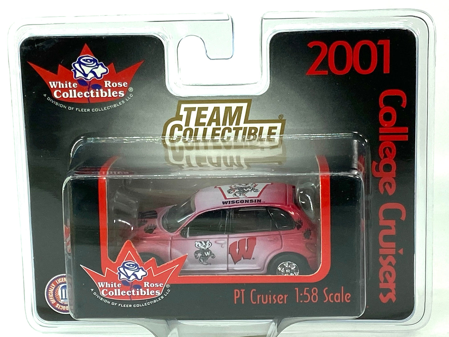 University of Wisconsin Badgers Vintage 2001 NCAA 1:58 PT Cruiser by White Rose Collectibles