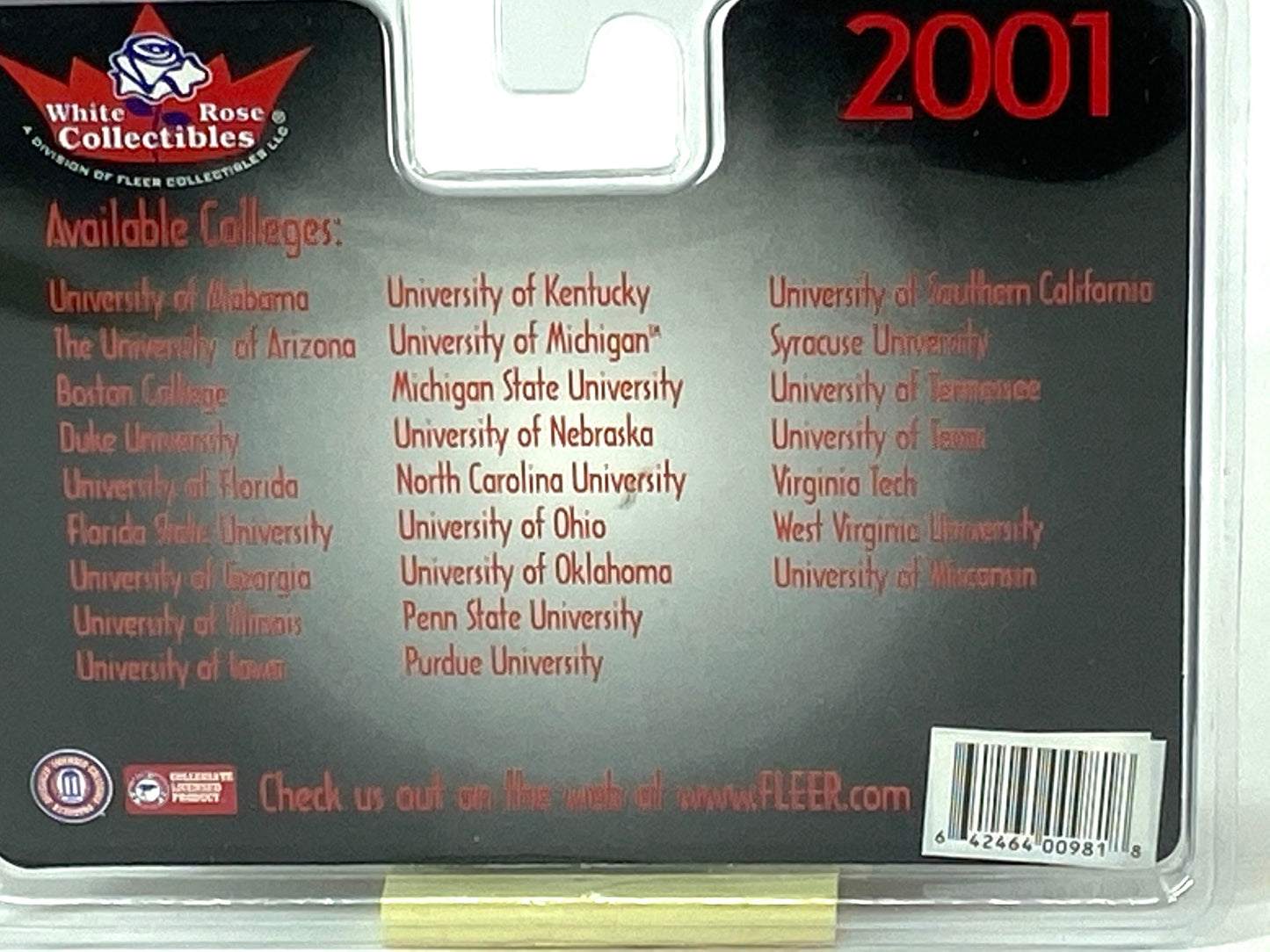 University of Wisconsin Badgers Vintage 2001 NCAA 1:58 PT Cruiser by White Rose Collectibles