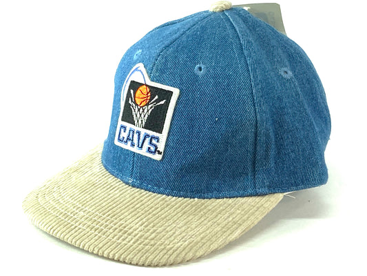 Cleveland Cavaliers Vintage NBA Old Logo Denim Juvenile Hat by Drew Pearson Marketing