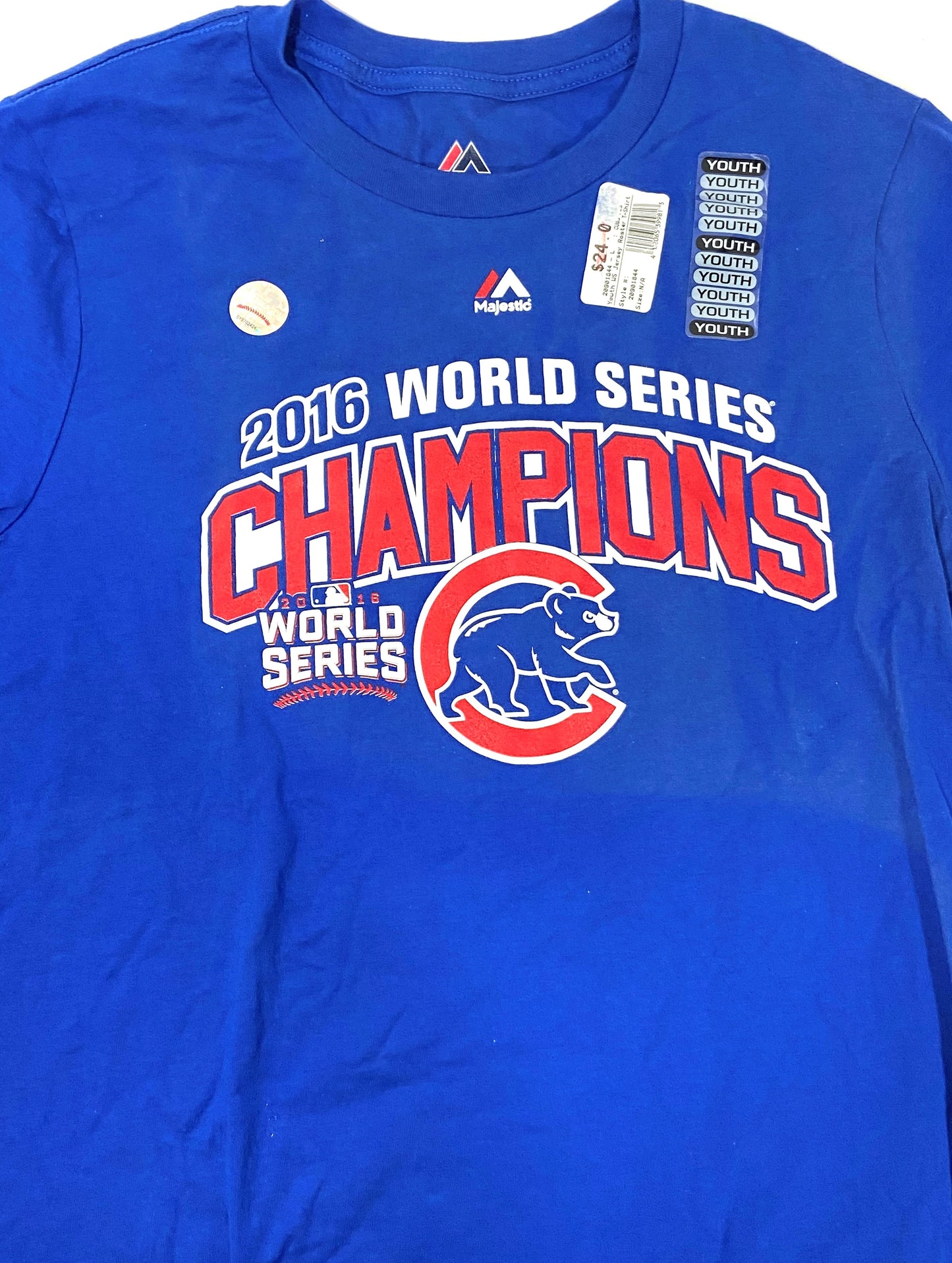 Chicago Cubs MLB 2016 World Series Champs 2-Sided Print T-Shirt By Majestic