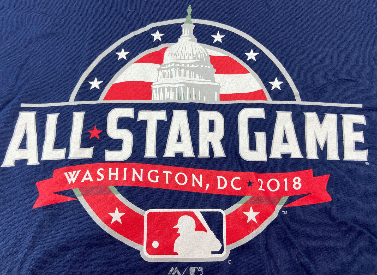 Major League All-Star Game 2018 Women's Medium Navy T-Shirt by Majestic Fan Fashion