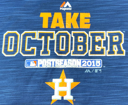 Houston Astros 2015 MLB Women's Large Blue "Take October" Sweatshirt by Majestic Fan Fashion