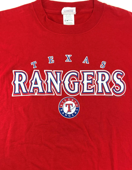 Texas Rangers 2005 MLB Adult Medium Red T-Shirt by CSA