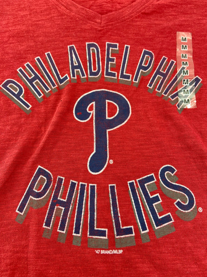 Philadelphia Phillies MLB Women's Size Medium Red T-Shirt by '47 Brand