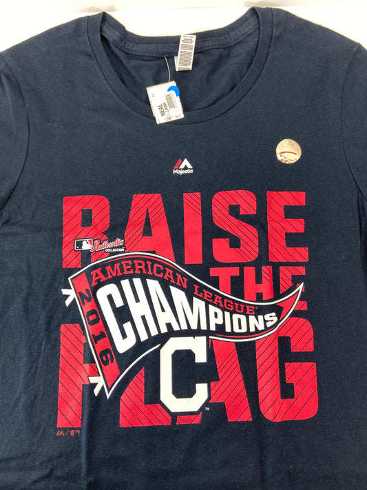 Cleveland Indians 2016 MLB "Raise the Flag" Ladies T-Shirt by Majestic