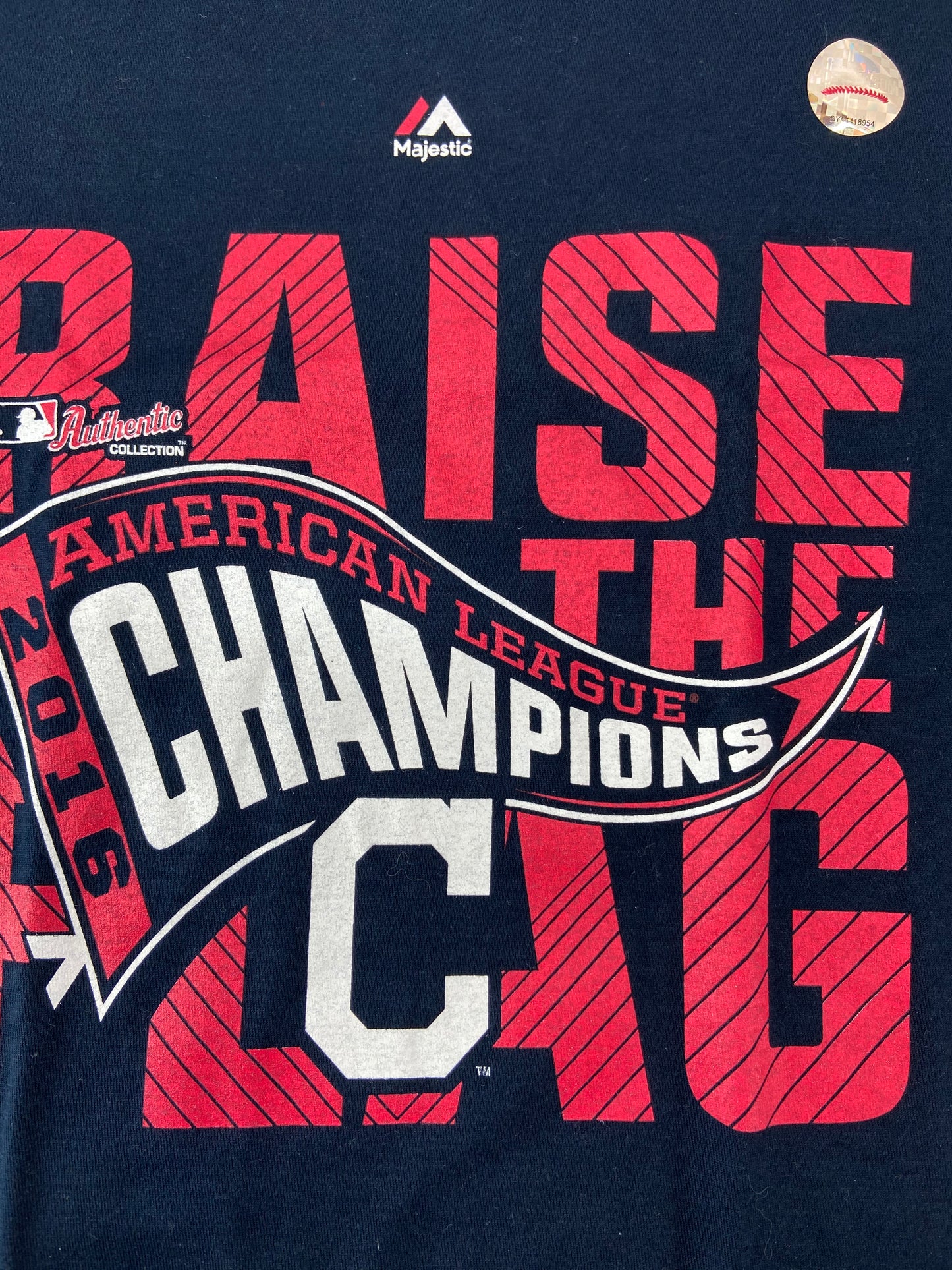 Cleveland Indians 2016 MLB "Raise the Flag" Ladies T-Shirt by Majestic