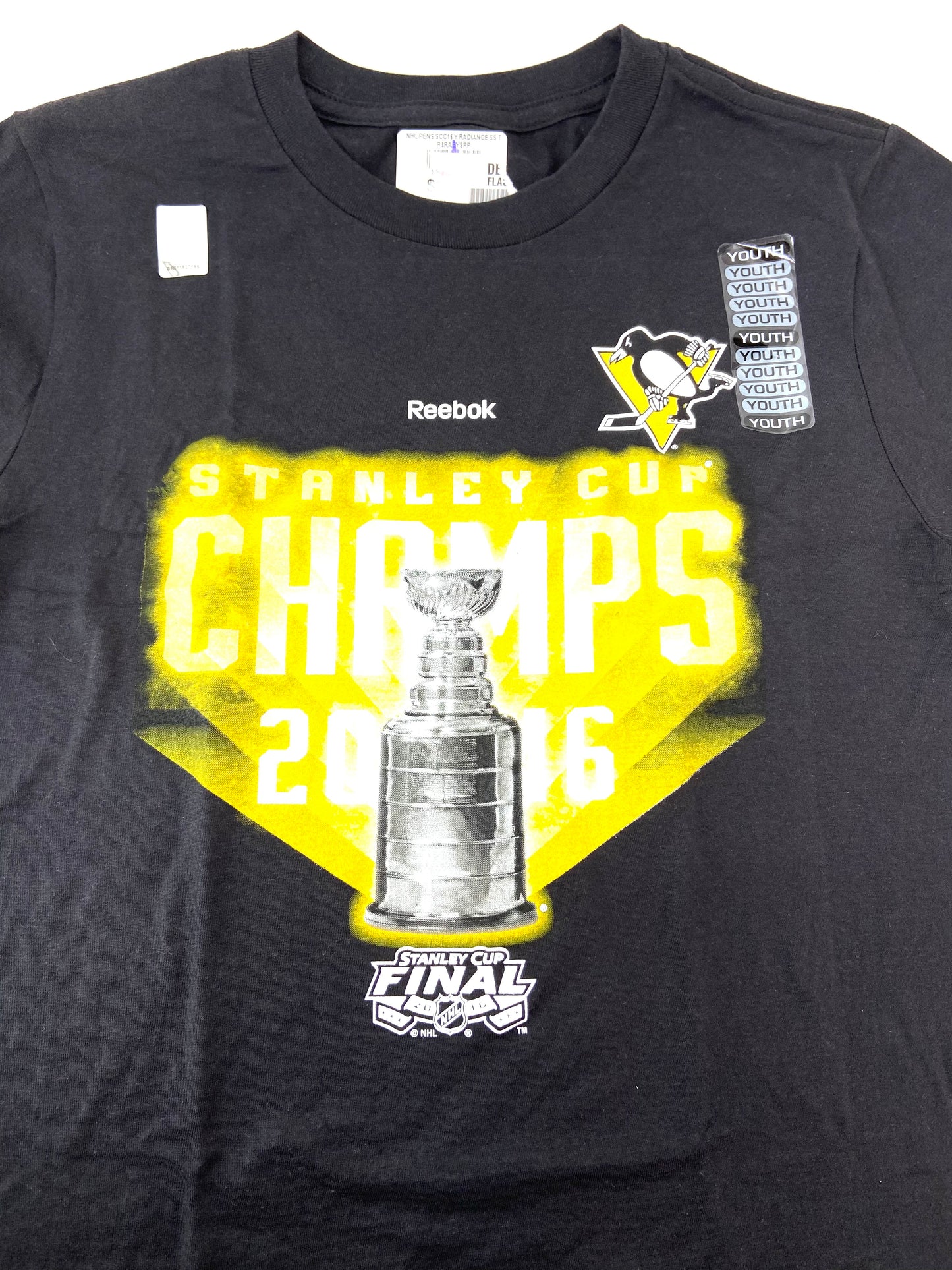 Pittsburgh Penguins 2016 NHL Youth Medium Stanley Cup Black T-Shirt