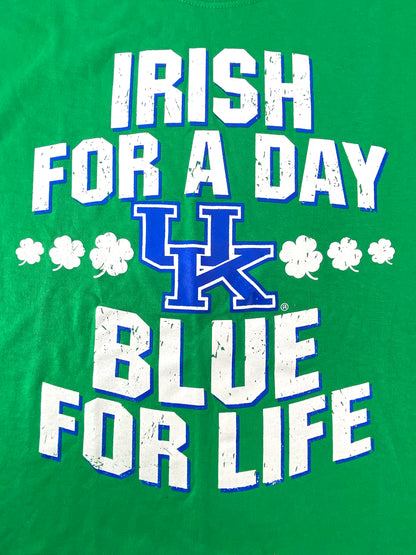 Kentucky NCAA Green "Irish For a Day" Adult Small T-Shirt by Title Town