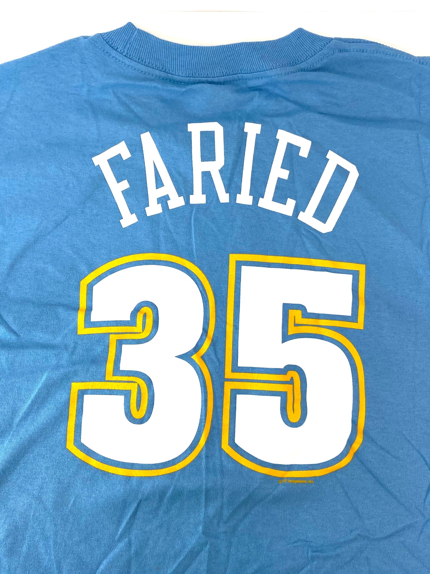 Denver Nuggets NBA Kenneth Faried #35 Blue Youth Jersey-Style Shirt By Majestic