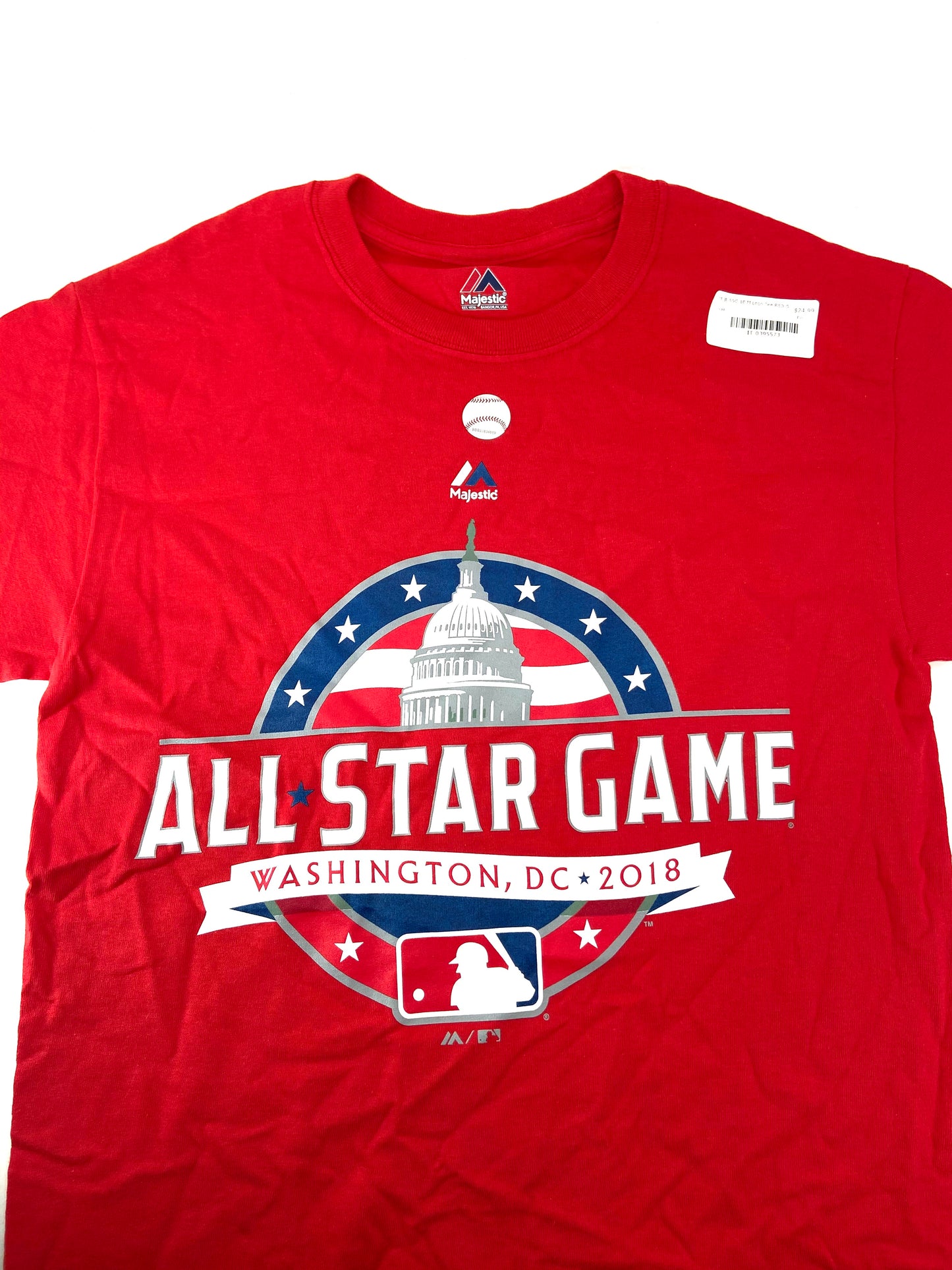 All Star Game MLB 2018 Washington, DC Adult Red T-Shirt by Majestic