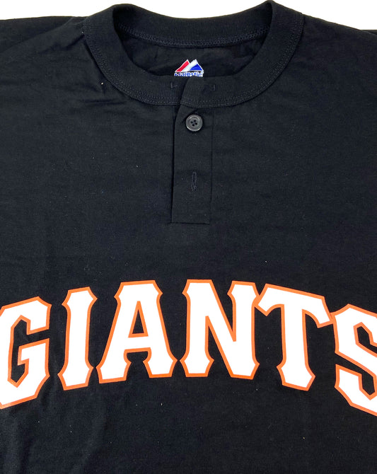 San Francisco Giants 2013 MLB Adult XL Black Button T-Shirt by Majestic