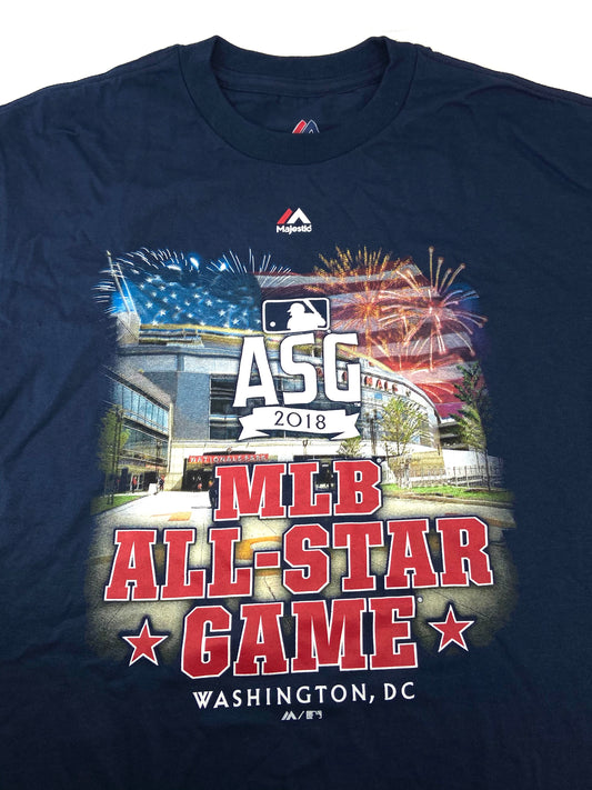 All Star Game 2018 MLB Adult Medium Navy Blue T-Shirt By Majestic