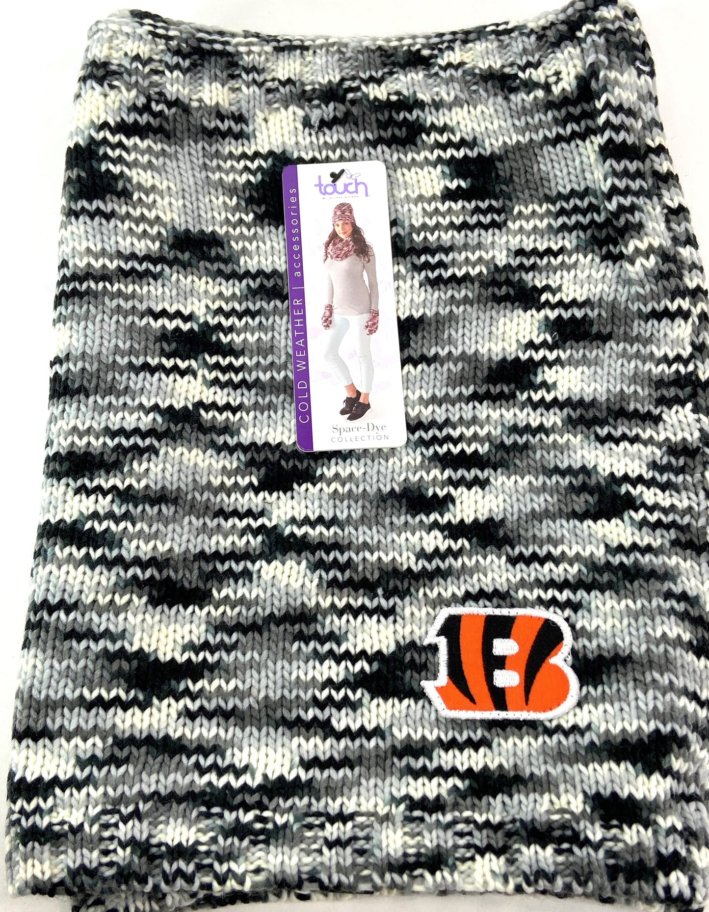 Cincinnati Bengals NFL Infinity Space Dye Cozy Scarf by Alyssa Milano