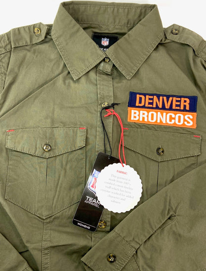 Denver Broncos NFL Women's Military Field Shirt by Little Earth Productions