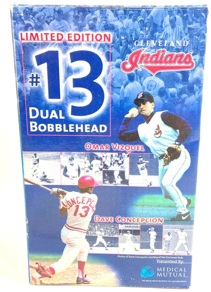 Omar Vizquel/ Dave Concepcion 2004 MLB Dual Bobblehead (Used) by BD&A