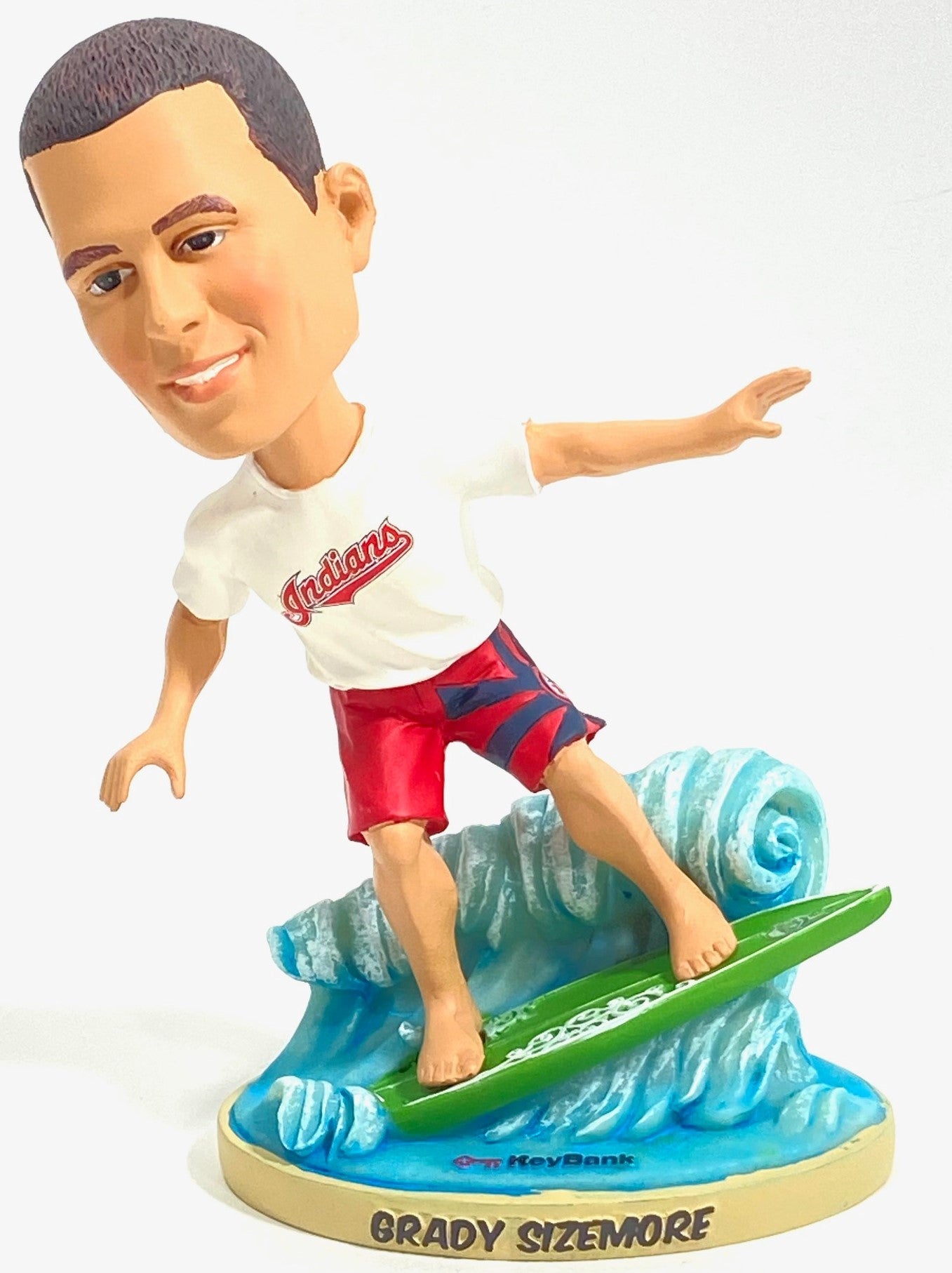 Grady "Surfin" Sizemore 2009 MLB Cleveland Indians Mini-Bobblehead Used by BD&A