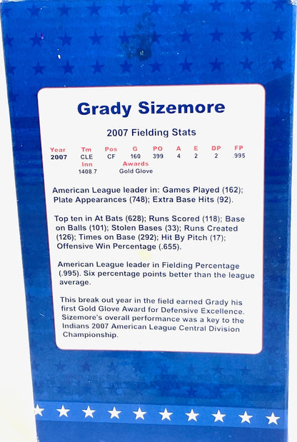 Grady Sizemore 2007 MLB Cleveland Indians Gold Glove Mini-Bobblehead (Used) by BD&A