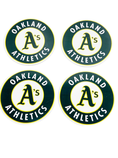 Oakland A's 5 3/4" Coaster Set (4) Used By Unknown