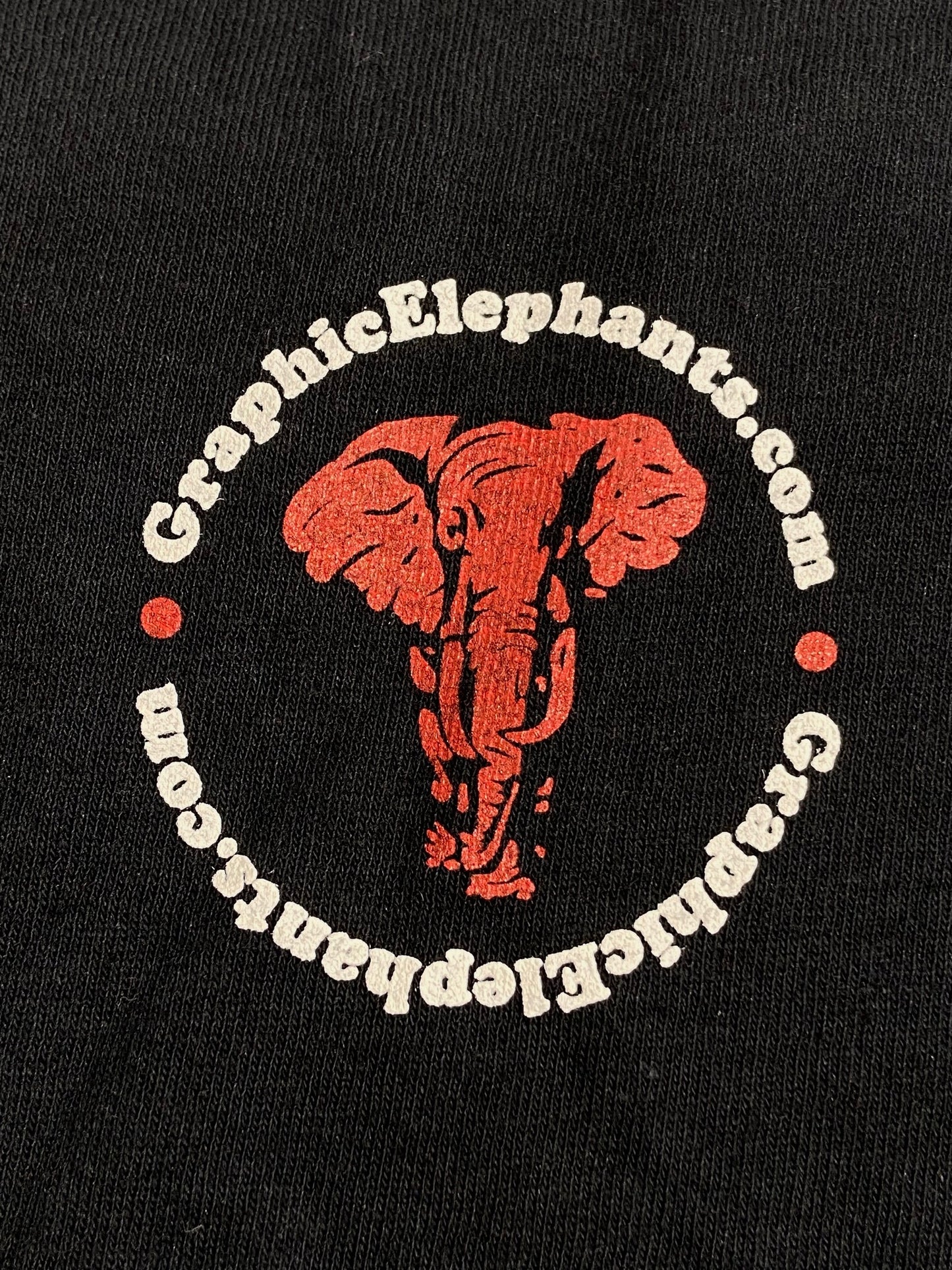 Promotional Elephant Large Black T-Shirt by Graphic Elephants