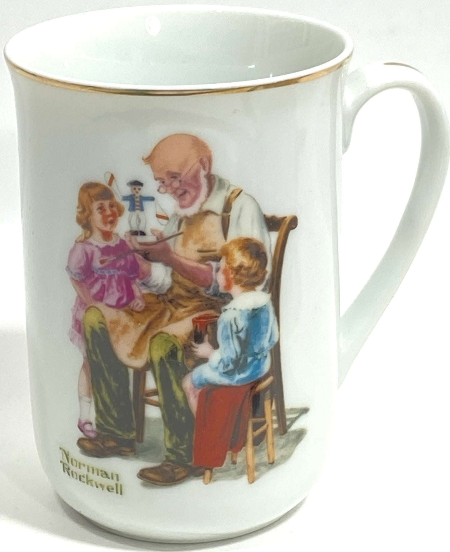 Norman Rockwell's "The Toymaker" 1982 Porcelain Coffee Mug by Norman Rockwell Museum