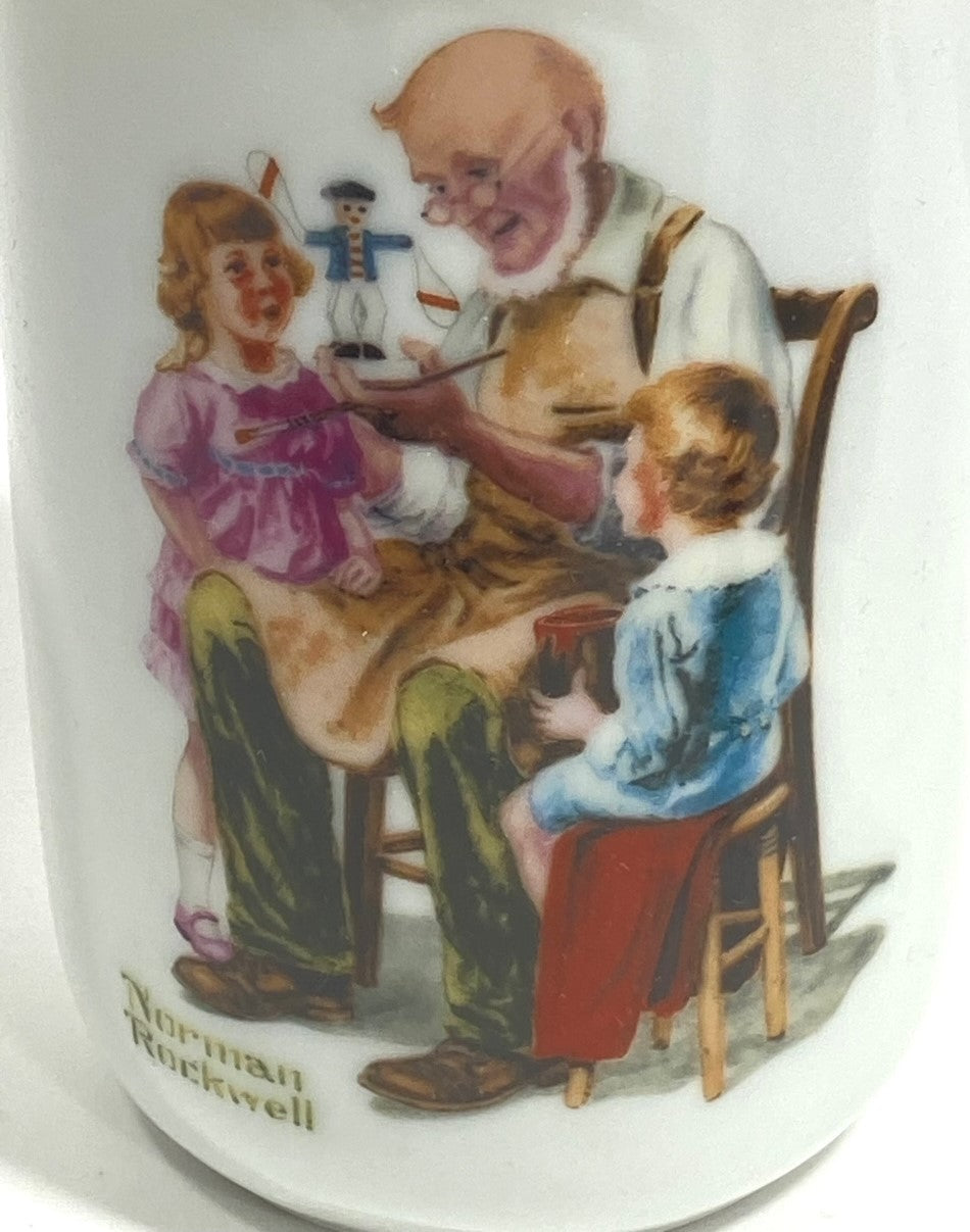 Norman Rockwell's "The Toymaker" 1982 Porcelain Coffee Mug by Norman Rockwell Museum