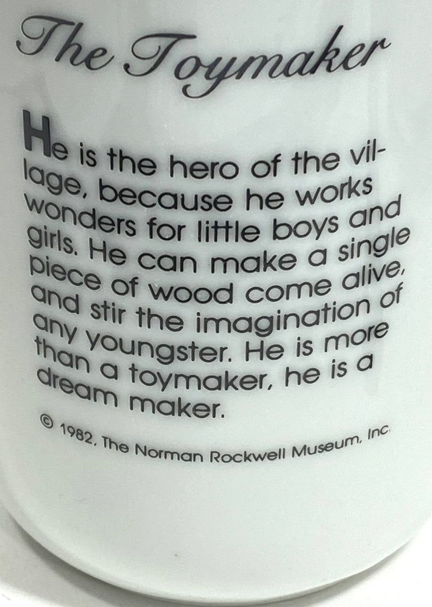 Norman Rockwell's "The Toymaker" 1982 Porcelain Coffee Mug by Norman Rockwell Museum