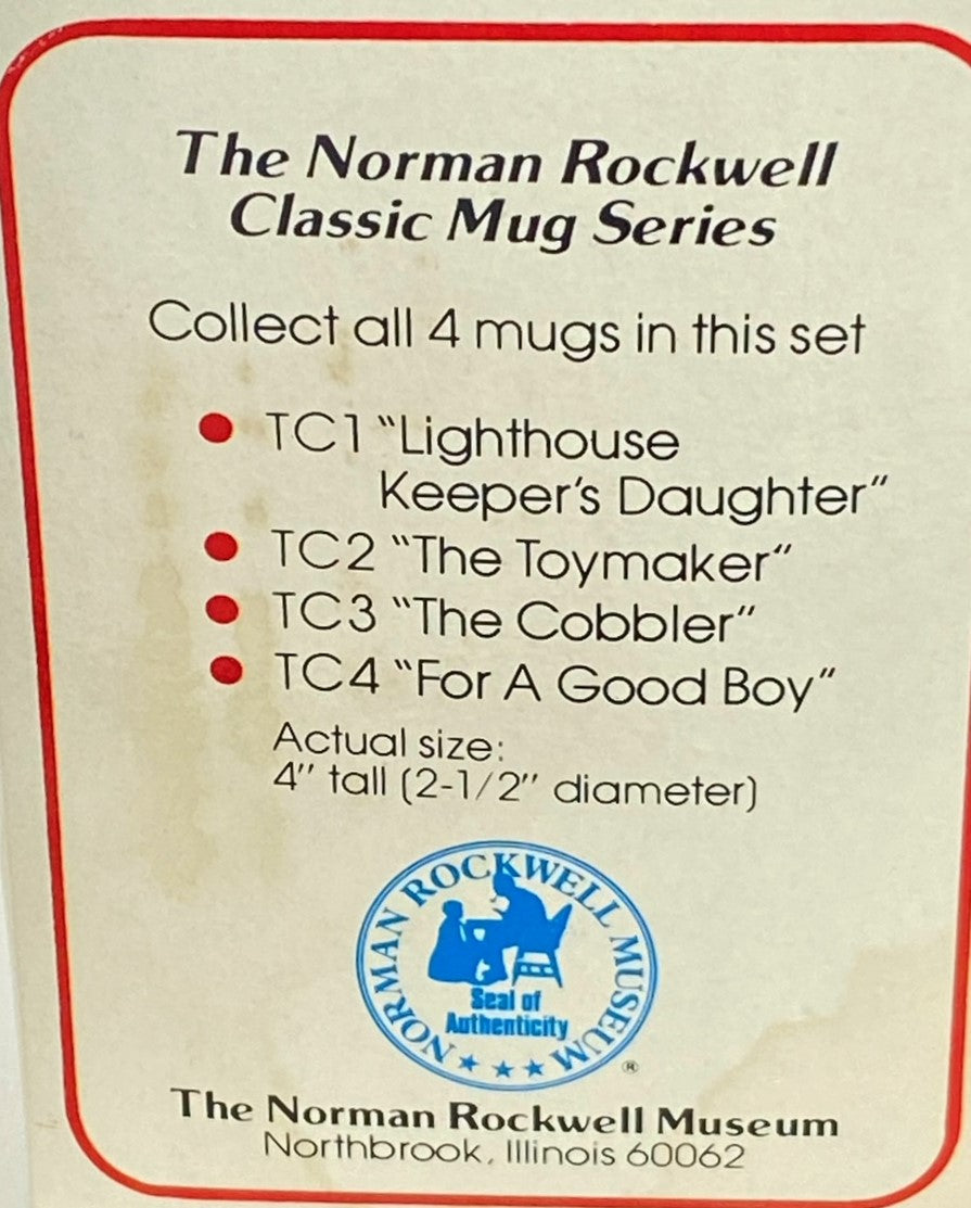 Norman Rockwell's "The Toymaker" 1982 Porcelain Coffee Mug by Norman Rockwell Museum