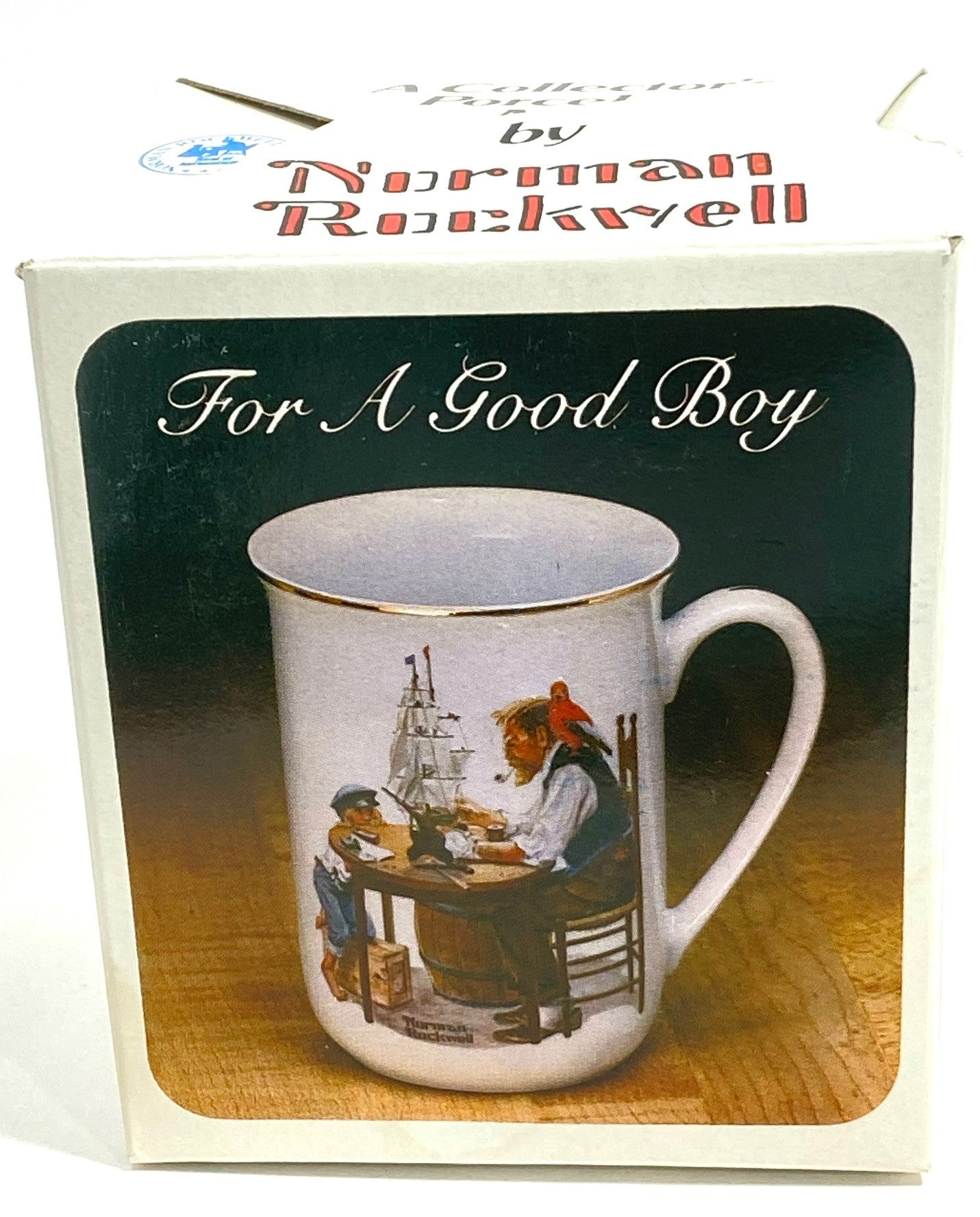 Norman Rockwell's "For a Good Boy" 1982 Porcelain Coffee Mug by Norman Rockwell Museum