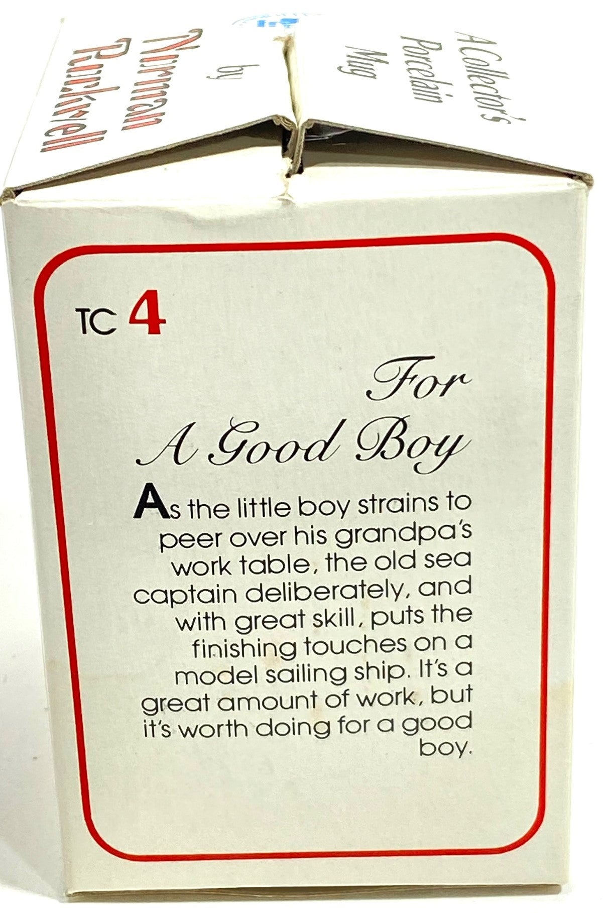 Norman Rockwell's "For a Good Boy" 1982 Porcelain Coffee Mug by Norman Rockwell Museum