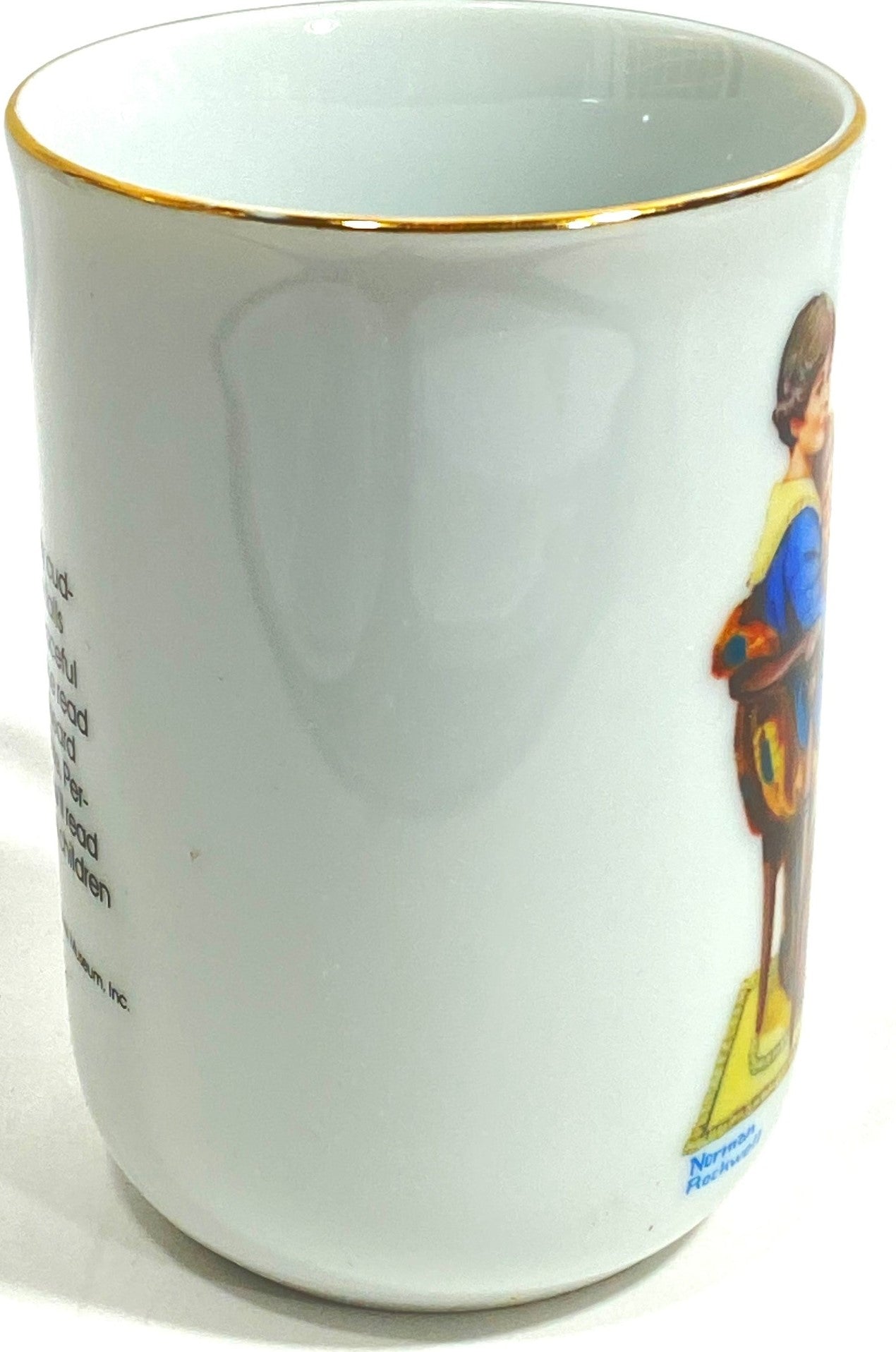 Norman Rockwell's "Bed Time" 1983 Porcelain Coffee Mug by Norman Rockwell Museum