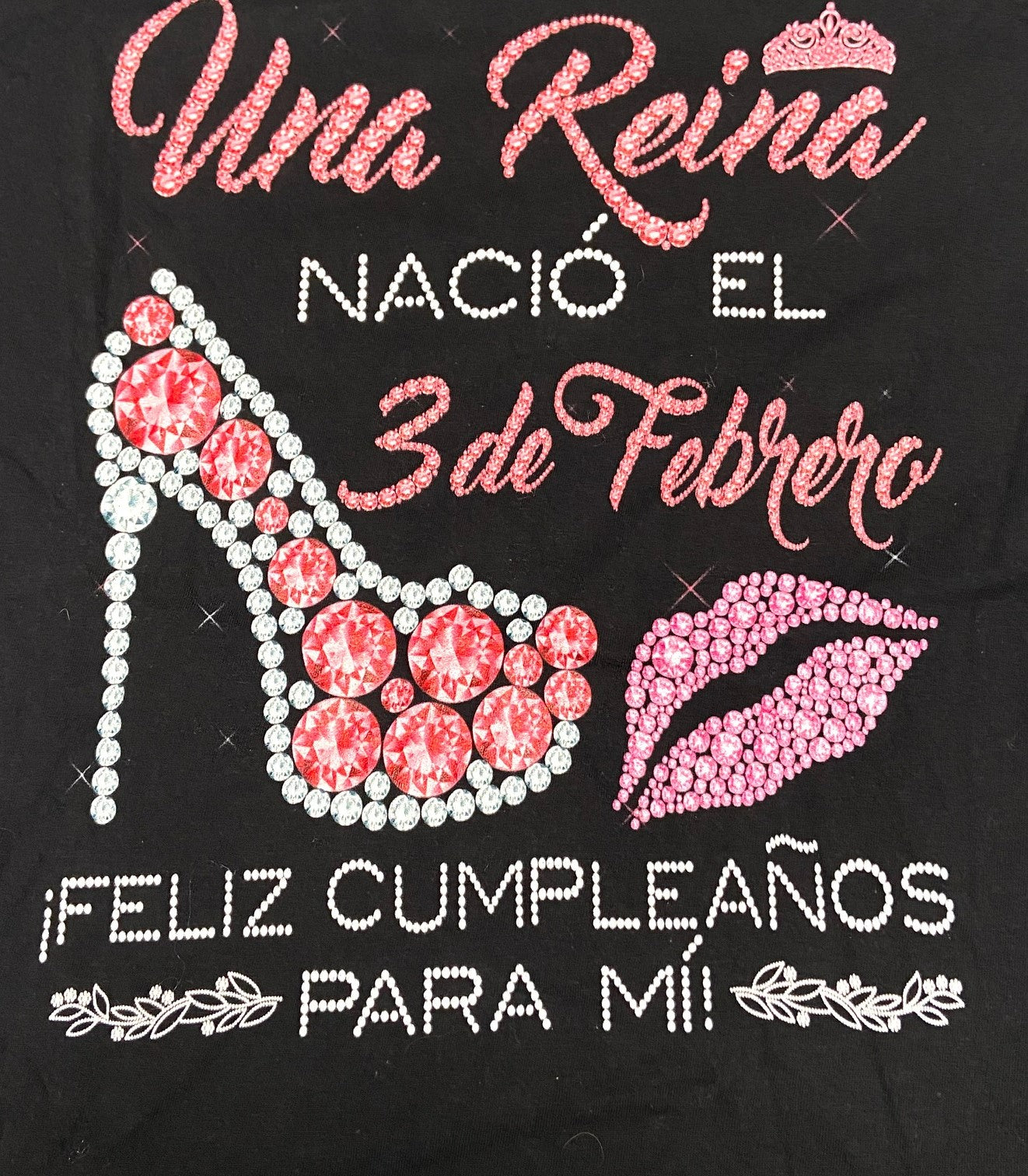 Una Reina Nacid El 3 de Febrero Women's Medium Black T-Shirt by Unknown