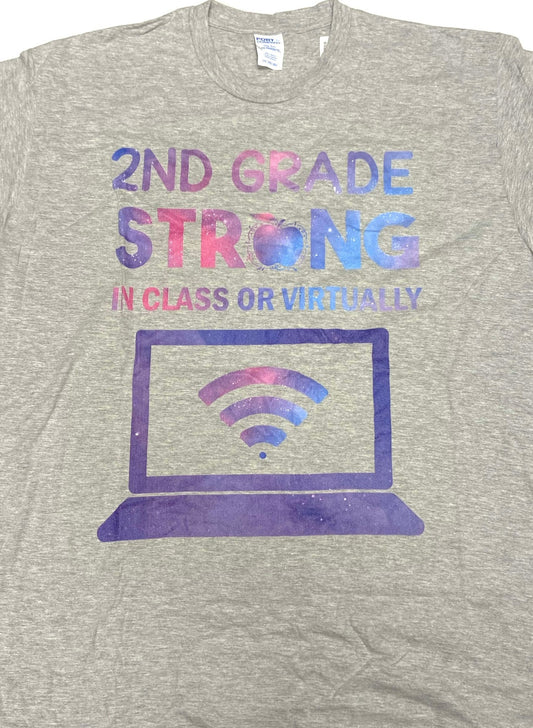 Second Grade Strong -- Men's 2XL Gray T-Shirt by Unknown