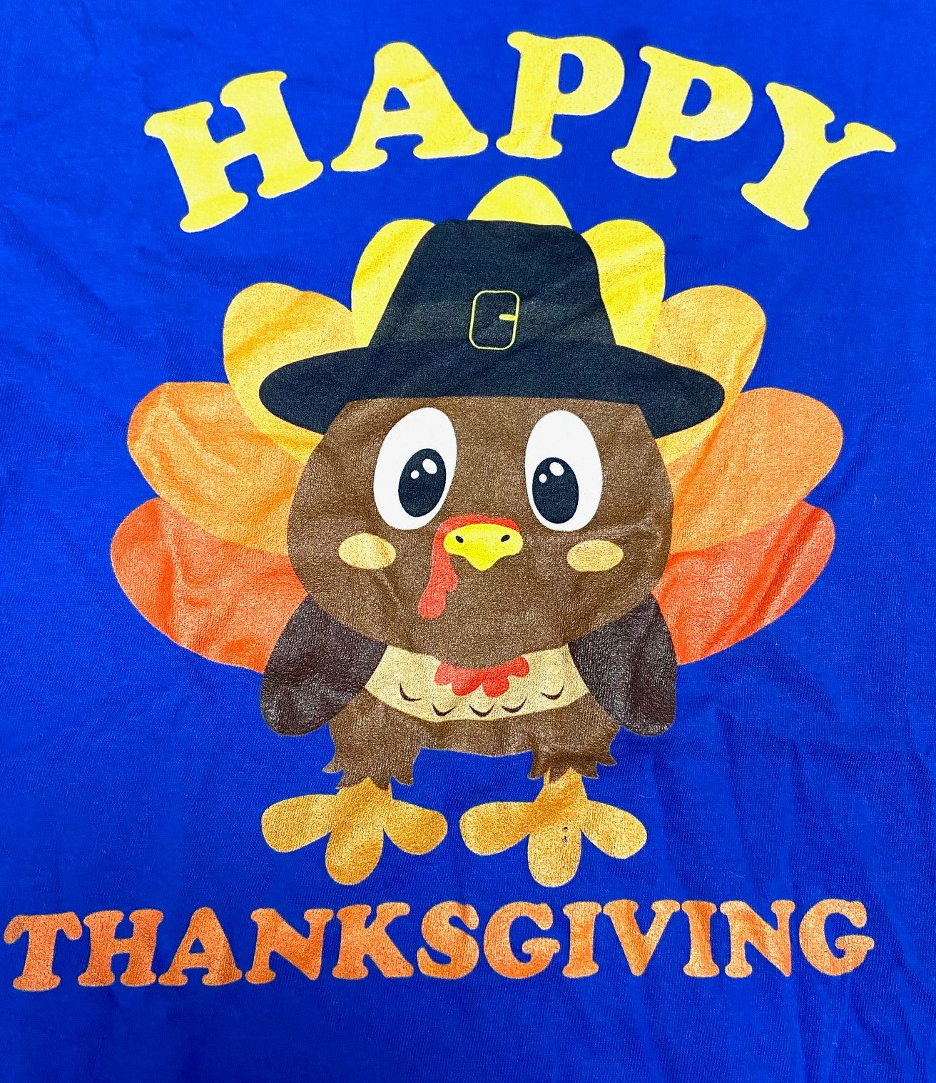 Happy Thanksgiving -- Women's Medium Blue T-Shirt by Unknown (READ BELOW!)