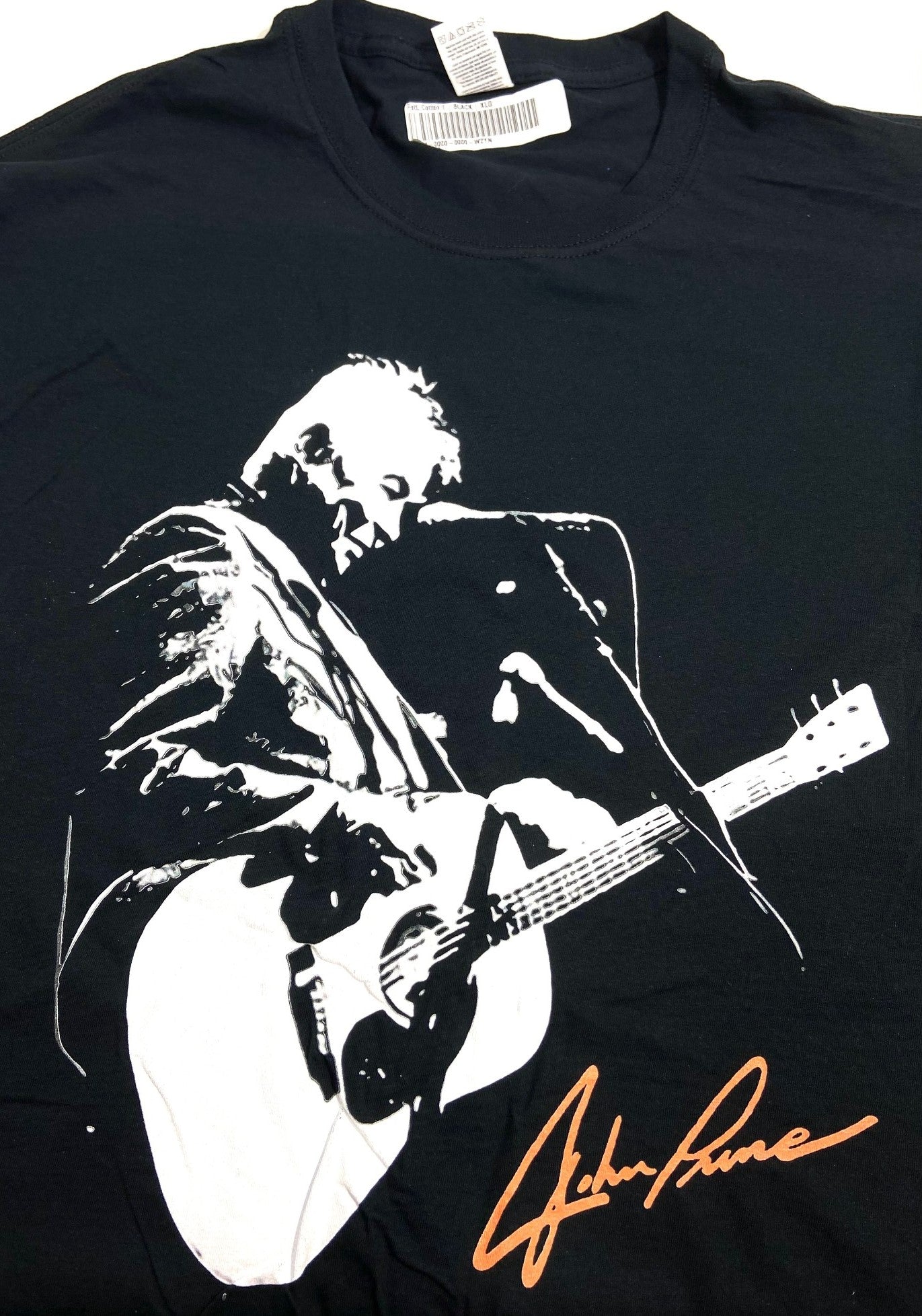 John Prine Classic Men's XL Black T-Shirt by Unknown