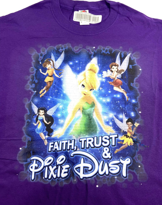 Faith, Trust, and Pixie Dust -- Adult Medium Purple T-Shirt by Unknown