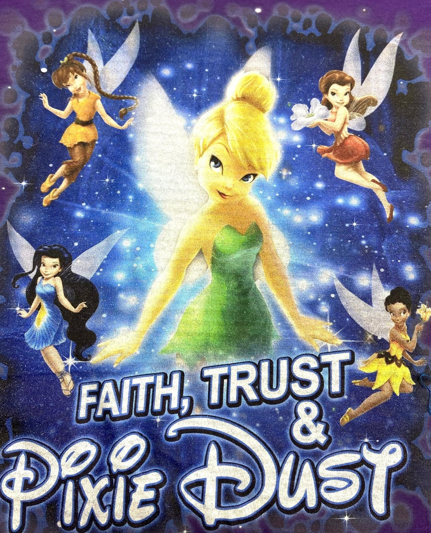 Faith, Trust, and Pixie Dust -- Adult Medium Purple T-Shirt by Unknown