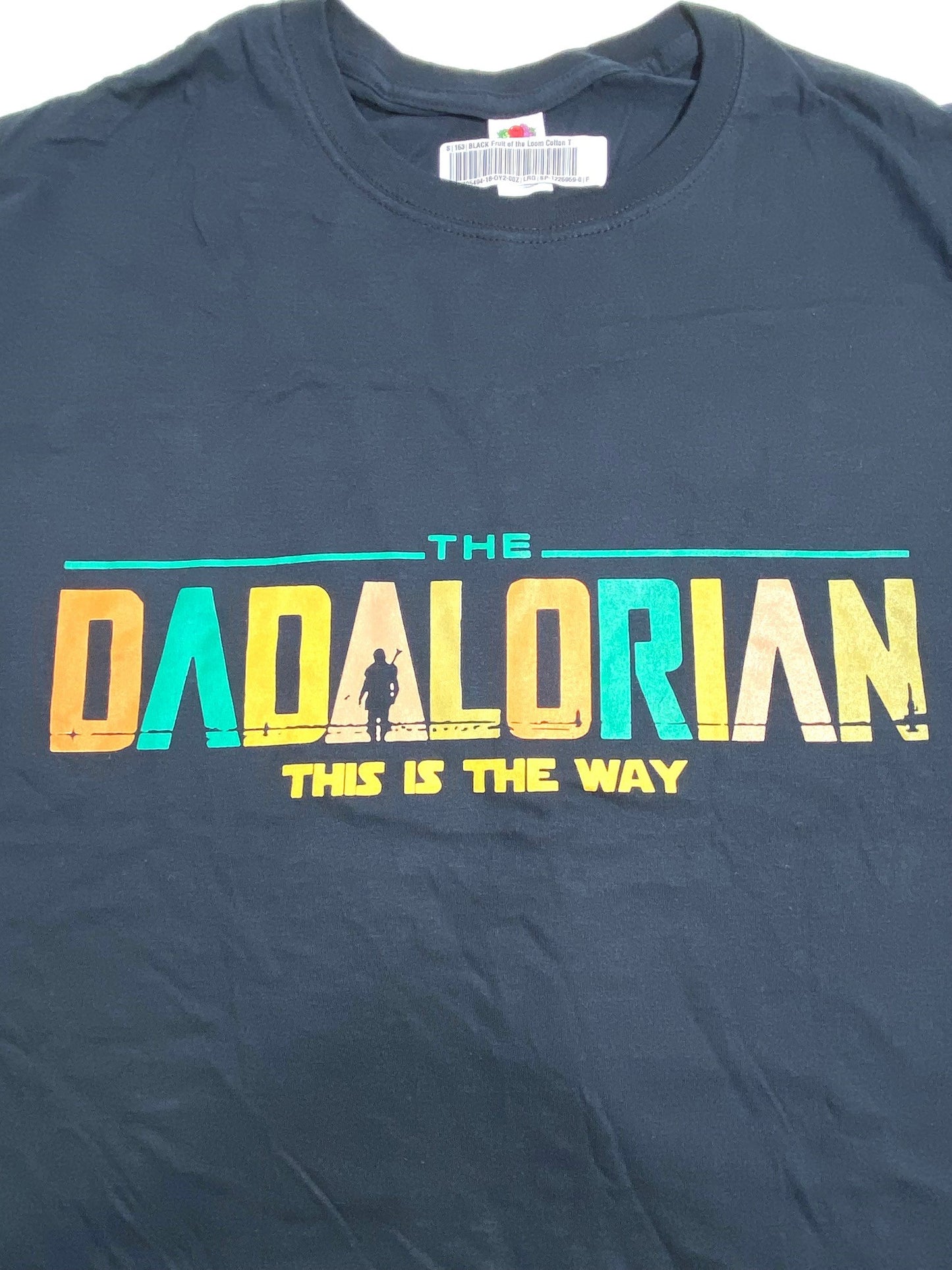 The Dadalorian Adult Large Black T-Shirt by Unknown