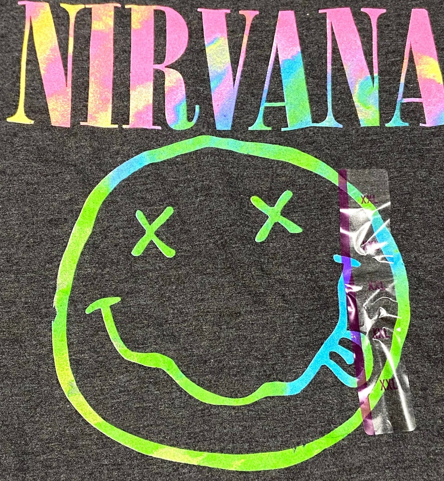 Nirvana -- Adult Dark Gray Unisex 2X-Large T-Shirt by Nirvana