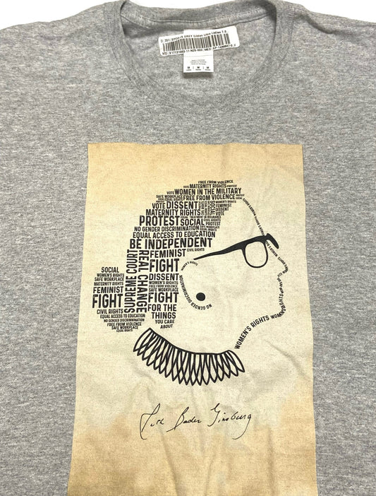 Ruth Bader Ginsburg -- Women's Medium Grey T-Shirt by Unknown