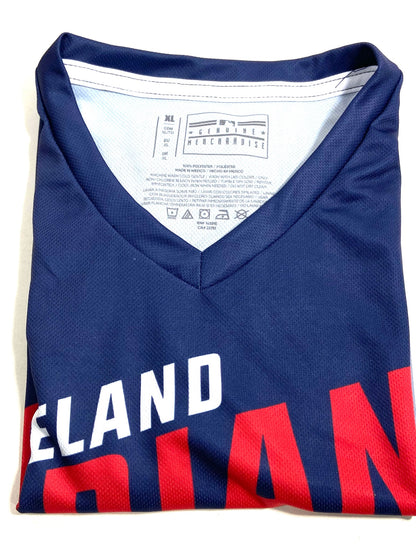 Cleveland Indians MLB Ladies Jersey Style Polyester T-Shirt by MLB