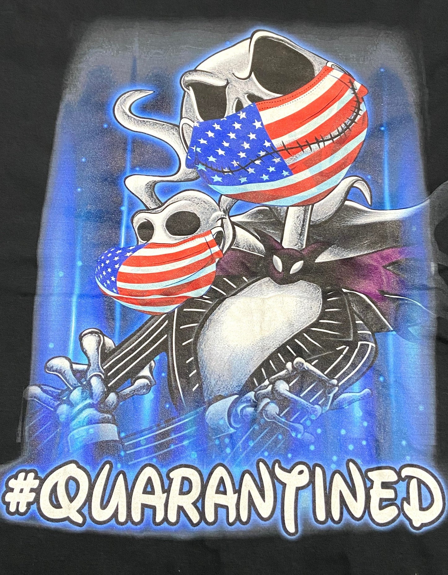 #Quarantined Adult Large Black T-Shirt by Unknown